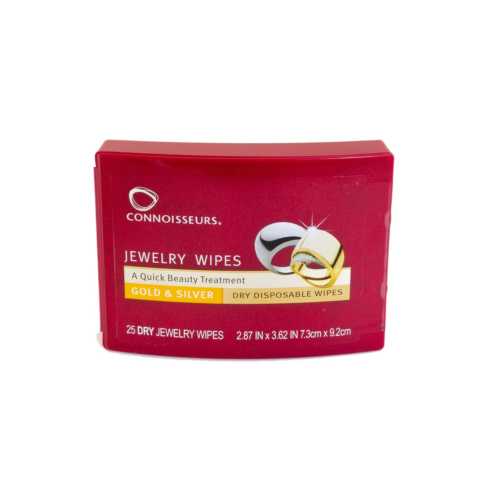 Connoisseurs Jewelry Wipes Gold and Silver Cleaner 25 Count - 2 Pack
