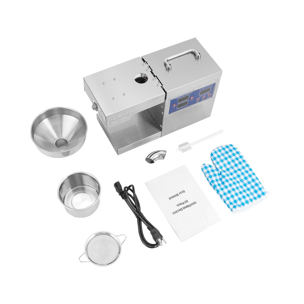 Automatic Oil Press Machine Cold&Hot Press 820W Adjustable Temperature Low Noise