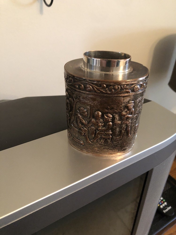 Vintage Ornate Italian Silver Plated Container