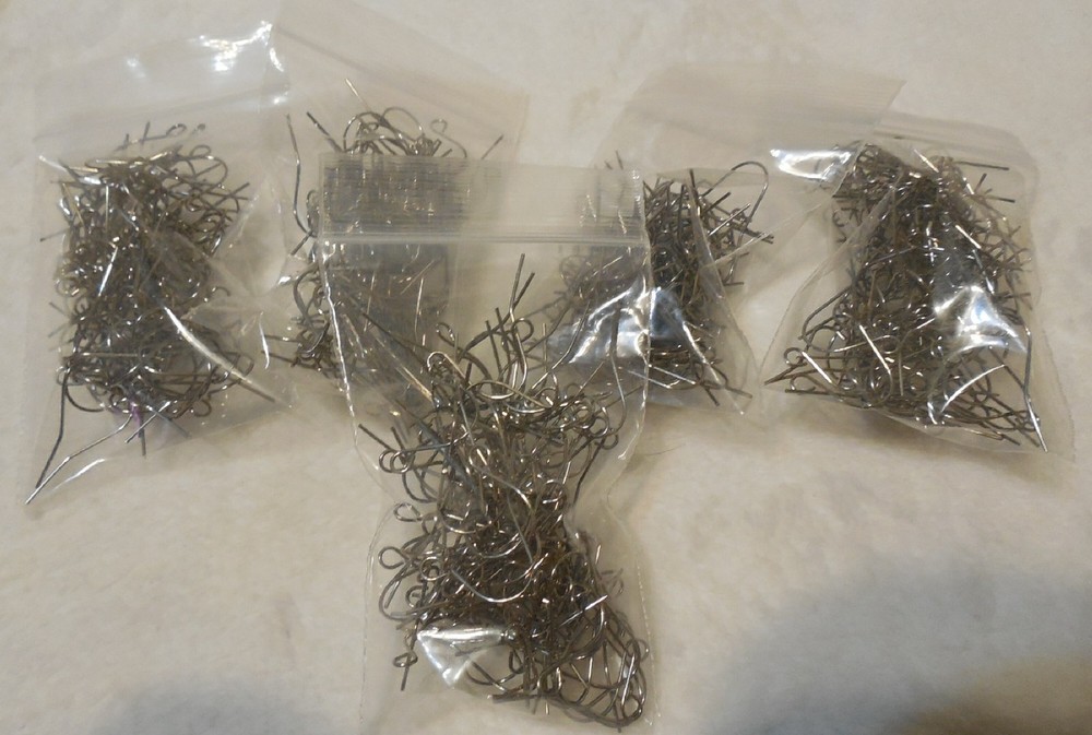 500 pcs Ear Wire Stainless Steel 3/4" Basic Fish Hook with Loop Earrings Dangle