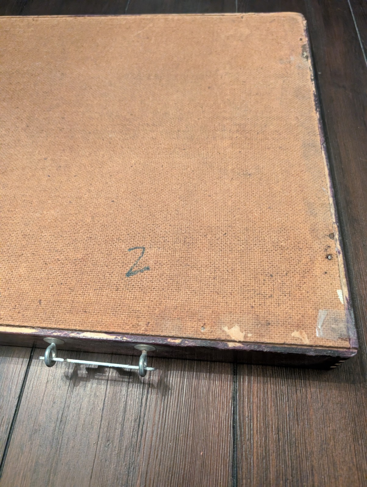 Vintage Chinese Mother Of Pearl Shell Porcelain Landscape 3D Painting Wood Frame