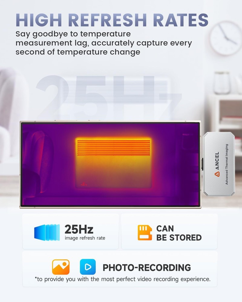 Ancel IR101 256X192 IR Thermal Imaging Camera for Android USB Type-C Pro-Grade