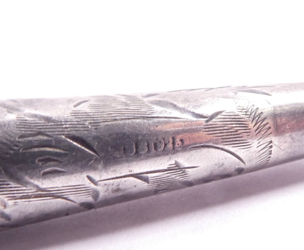 Antique Cheroot / Cigarette Case Sterling Silver Victorian Samuel Smith