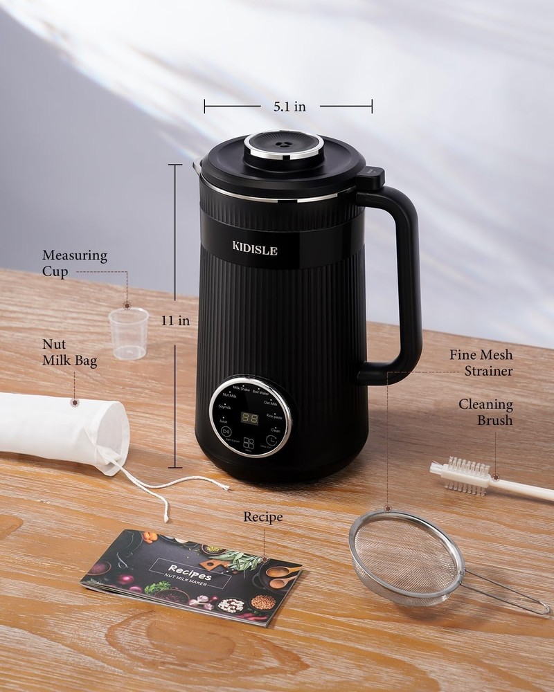 Soy Milk Maker 32oz, Automatic, Black