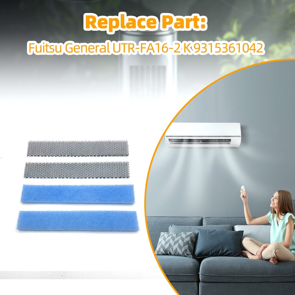 4 Pack Air Filter Fit for Fujitsu General Mini Split Models UTR-FA16 UTR-FA16-2