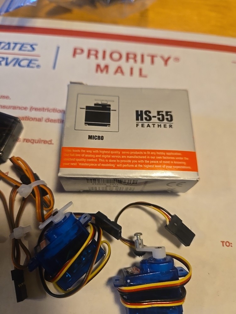 Hitec HS-55 Feather Micro Remote Control Airplane Servo, & Extras