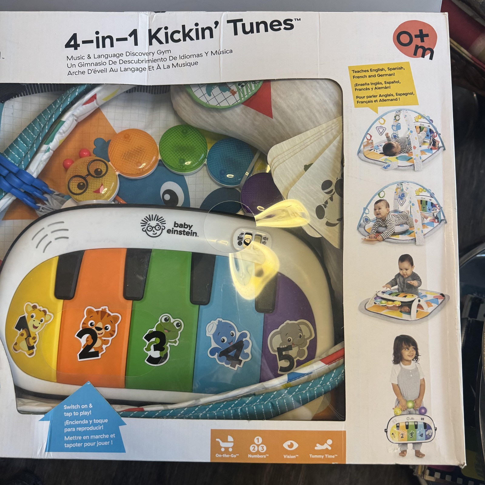 Baby Einstein 4-in-1 Kickin' Tunes Activity Gym Play Mat Piano Multicolor Baby