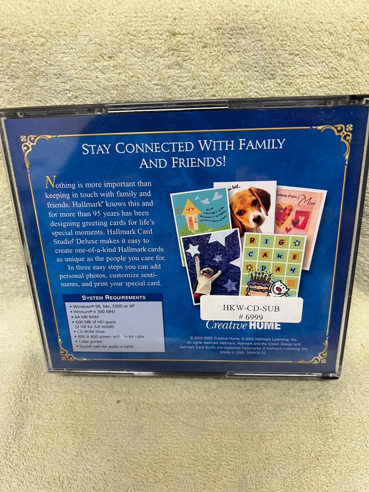 Hallmark Card Studio Deluxe 2006 Software - Windows 98/Me/2000/XP