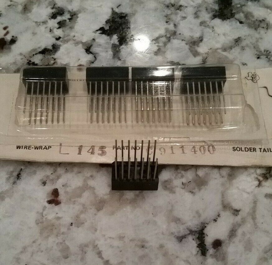 IC SOCKET, 14 PIN WIRE WRAP, SOLDER TAIL TEXAS INSTRUMENTS 5 PCS.