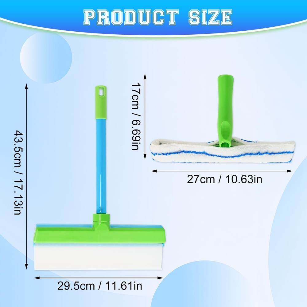 Recyclable Silicone Window Squeegee Kit, Window Cleaning Kit, Window Squeegee...