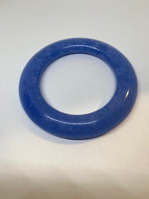 Blue Lucite Plastic Bangle Bracelet