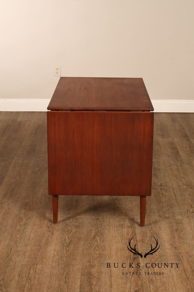 Arne Vodder Attributed Danish Modern Teak Drop Leaf Desk