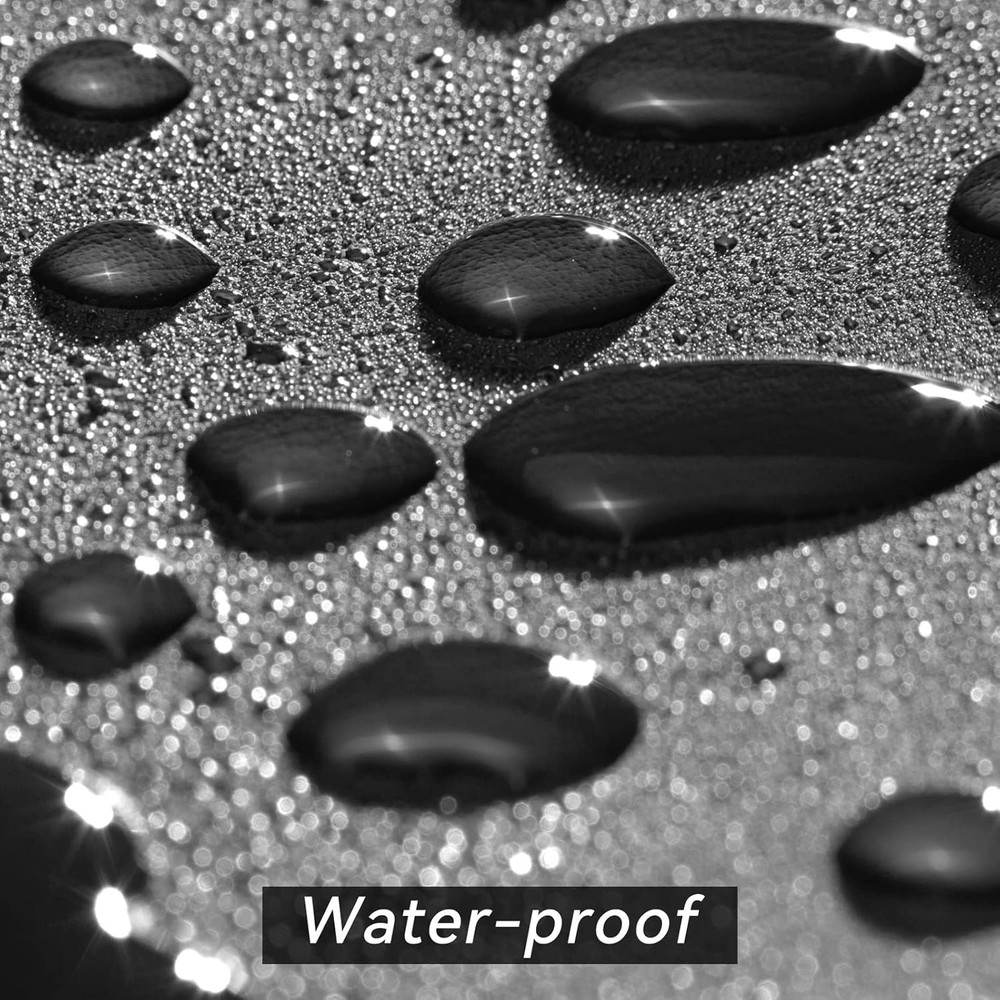 Durable Black Leatherette Pool Table Cover with Adjustable Drawstring – 8FT Size