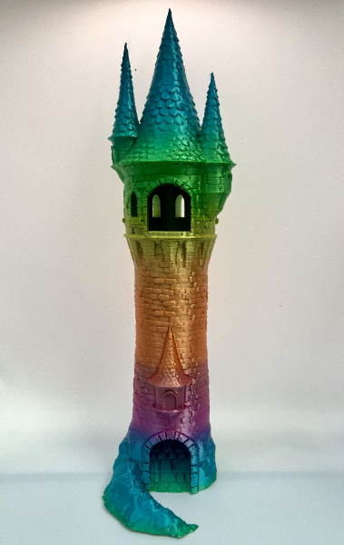 Fantasy Castle Dice Tower – Multicolor 3D Print | DnD, Pathfinder, RPG Accessory