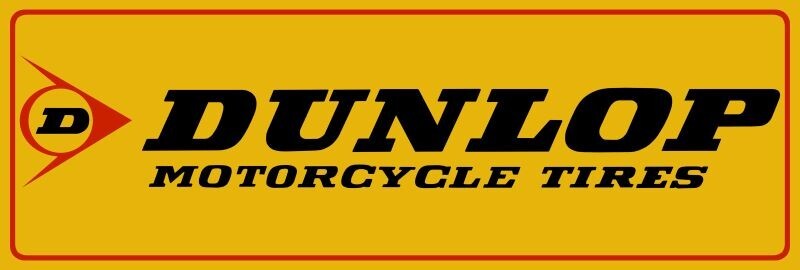 Dunlop Motorcycle Tires New Metal Sign: Ships Free - 6 x 18"