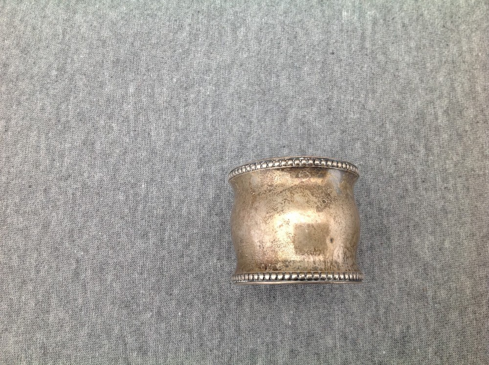 Hallmarked Sterling Silver Napkin Holder "John 1906"