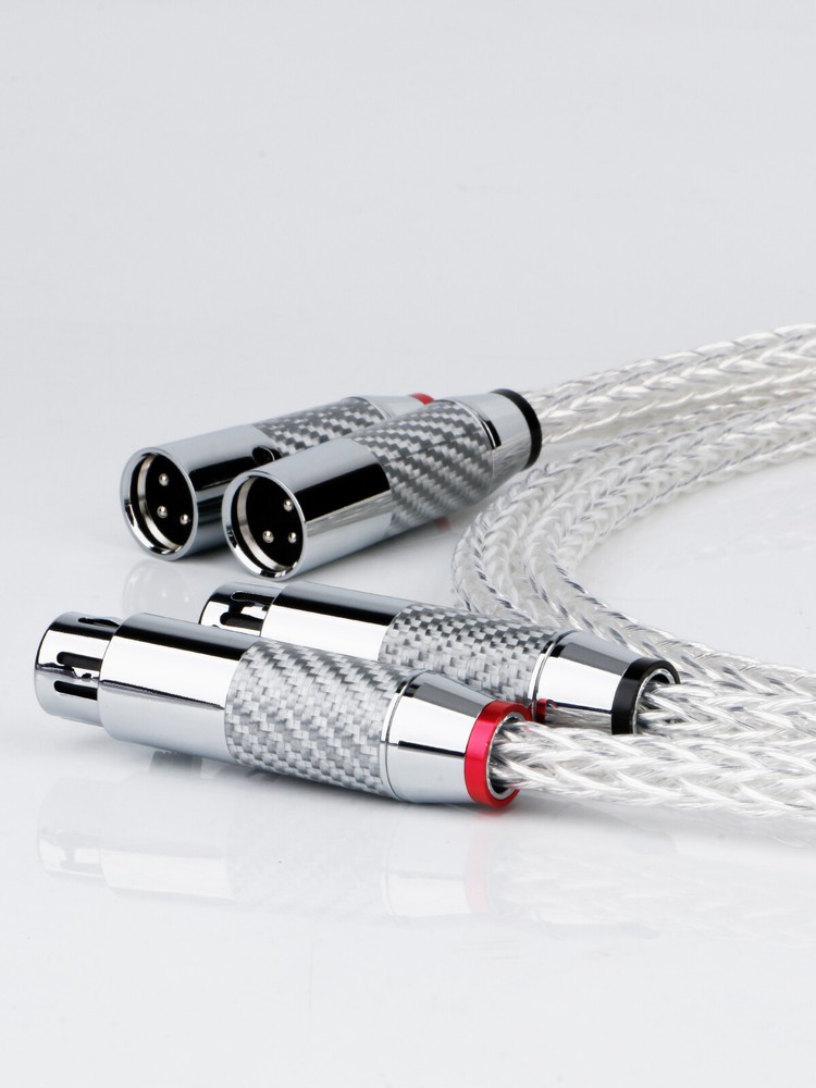 Pair OCC Silver Plated Interconnect Audio Cable HI-FI Balanced XLR Cable