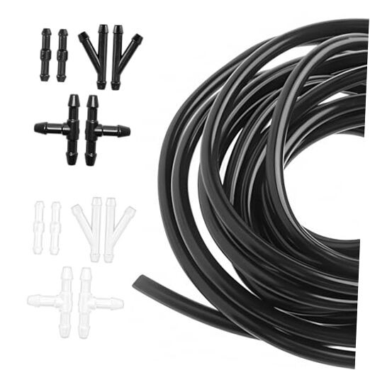 4 Meter Universal Windshield Washer Hose Kit with 12 Connectors, Flexible