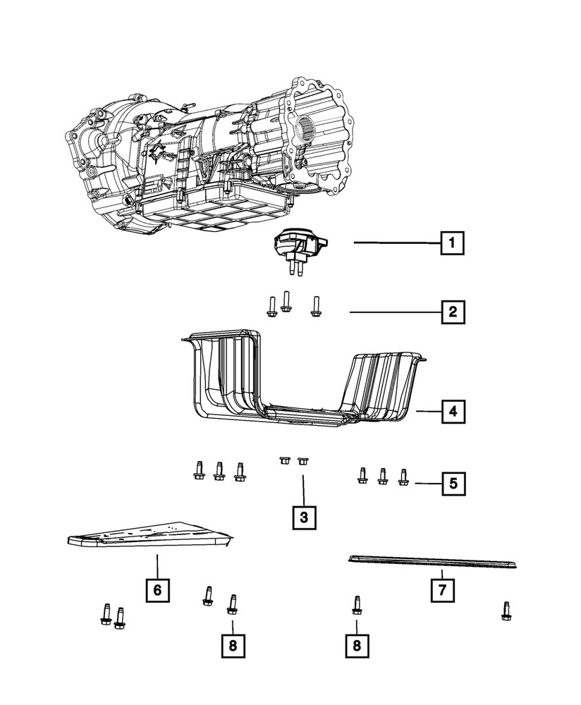 Genuine Mopar Transmission Mount Isolator 68032661AF