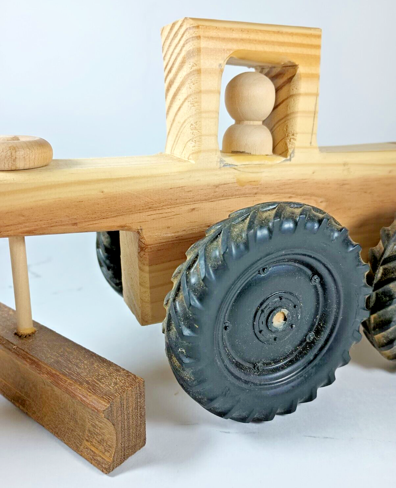 Wood Home Hand Made Construction Road Grader.