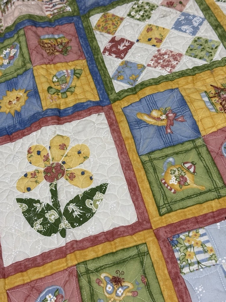 Beautiful spring-summer inspired sampler quilt