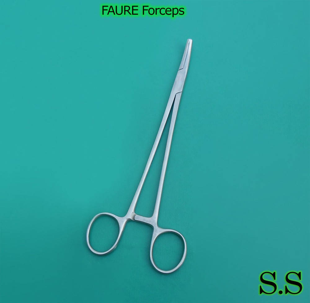 FAURE FORCEPS 1X2TH CURVED 8" 4 pieces