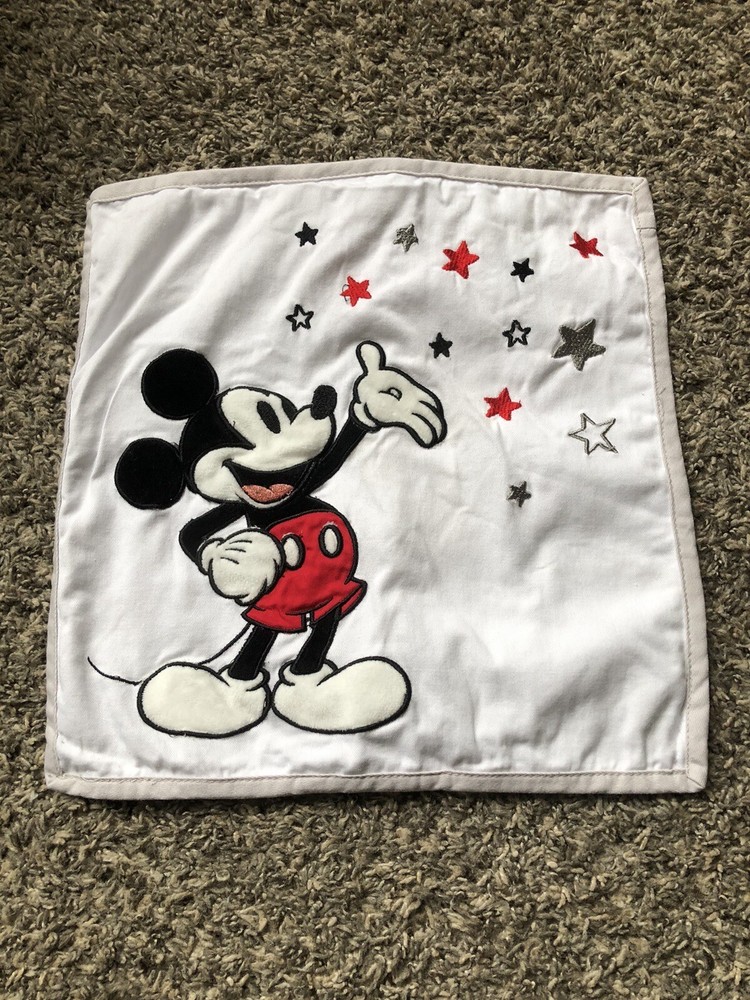ivy and lamb mickey mouse throw pillowcase 13”x13”