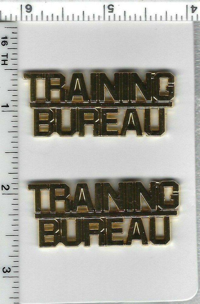 Sheriffs Department Training Bureau Instructor's Collar Brass Set - new for 2021