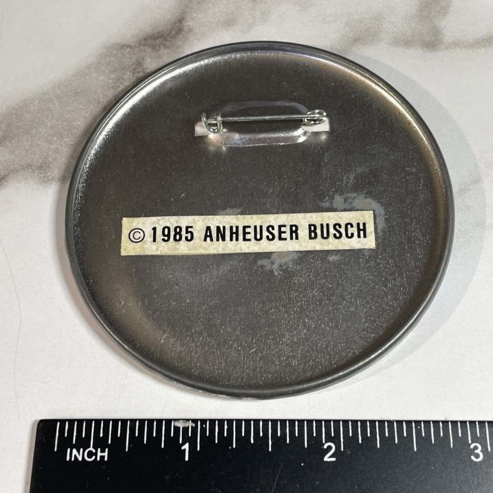 1985 Bud Light Spuds Mackenzie Party Pinback Button HS29b