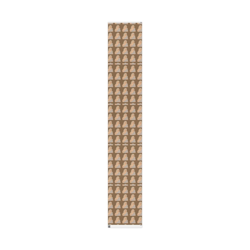 Neutral Bell Pattern Wrapping Paper | Kraft Holiday Wrap