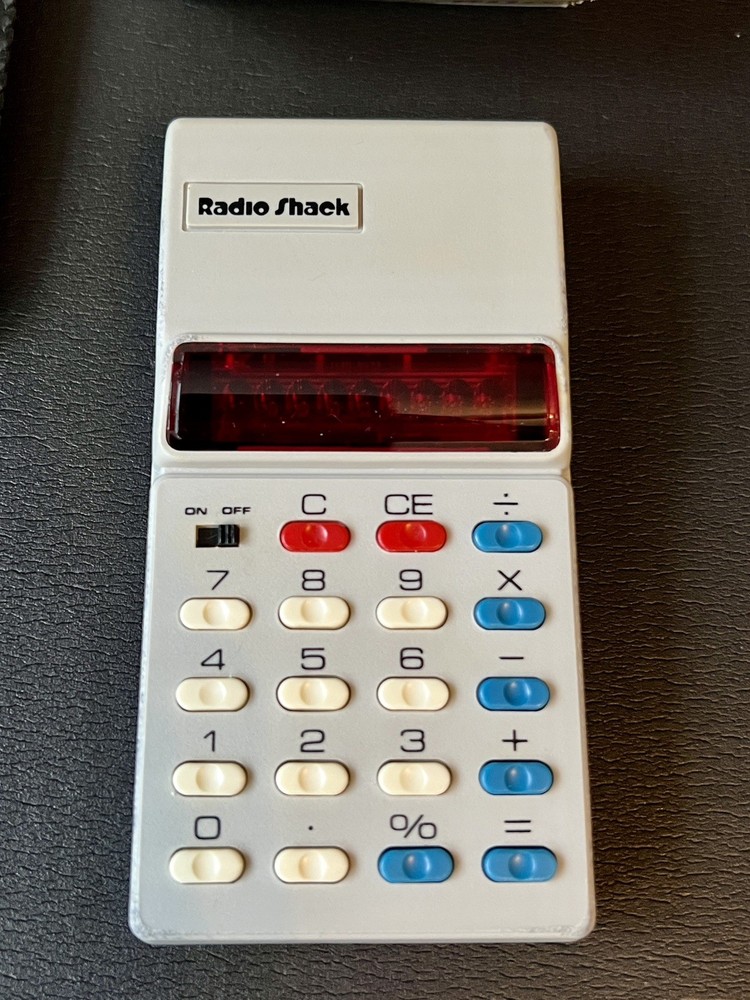 Vintage Radio Shack Calculator Basic 5 Function w Box EC-221 Working Please Read