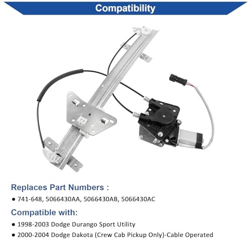 741-648 Power Window Regulator and Motor Assembly Front Right Passenger Side