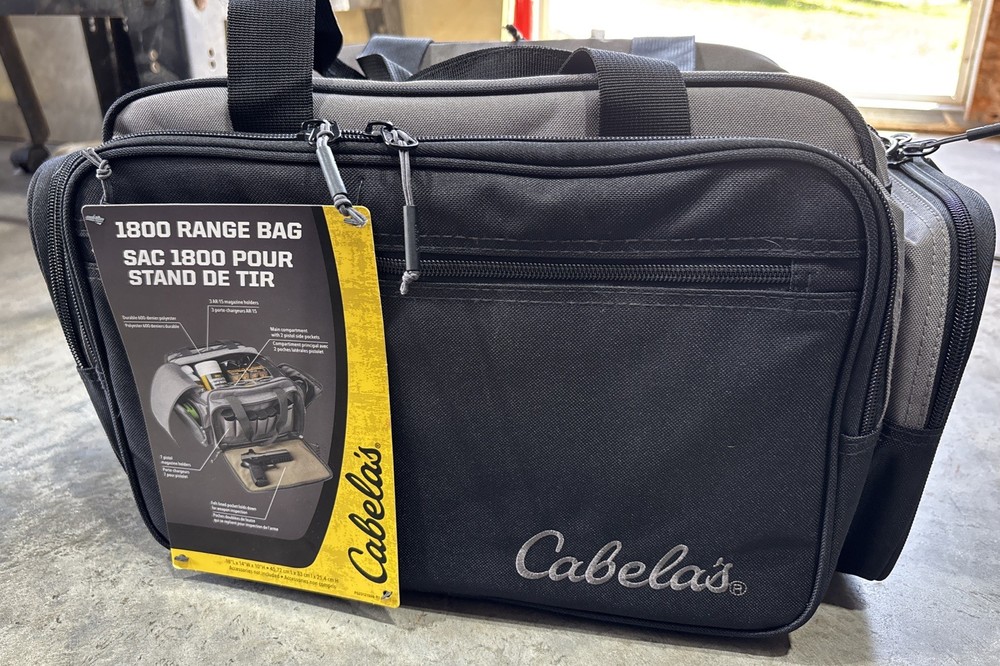 Cabalas 1800 Range Bag, Gray/Black * New W/ Tags*