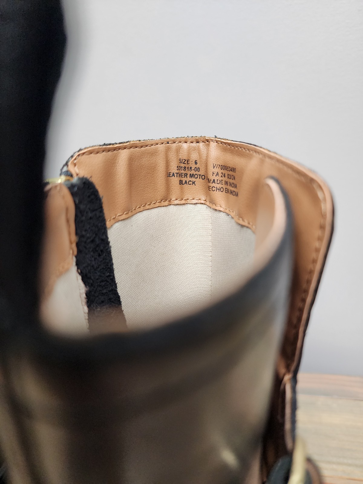 Banana Republic Moto Style Leather Boots Size 6