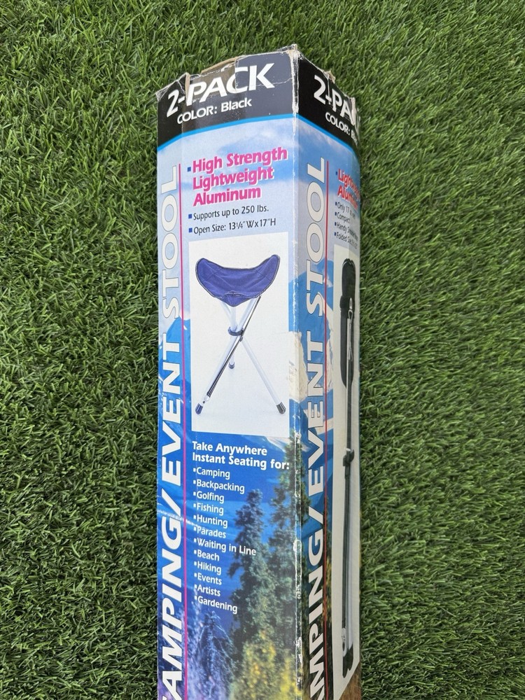 Seville Classics Foldable Event/Camping Stool 2-pack