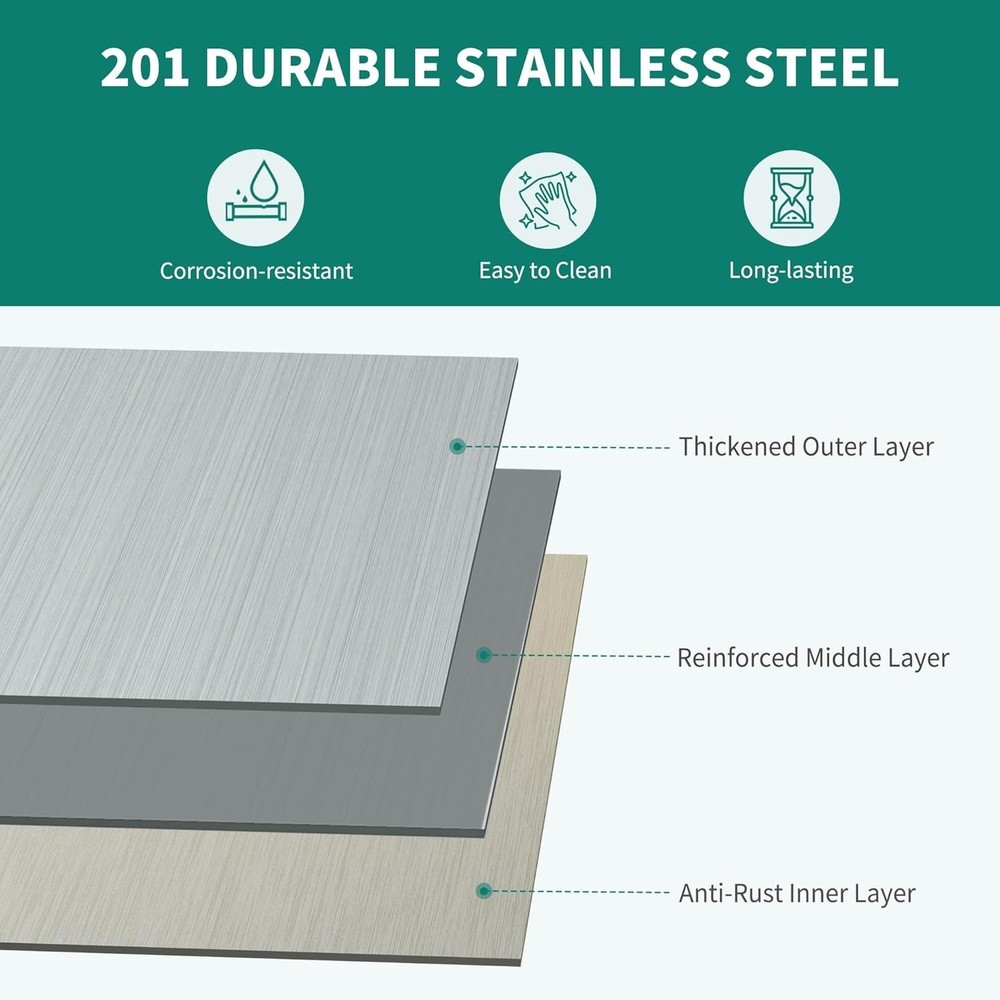 Durable NSF Certified Steel Work Table 30" x 24" for Cooking & Storage Needs