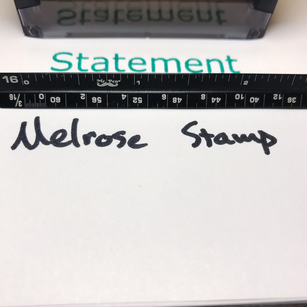 Statement Rubber Stamp Green Ink Self Inking Ideal 4913