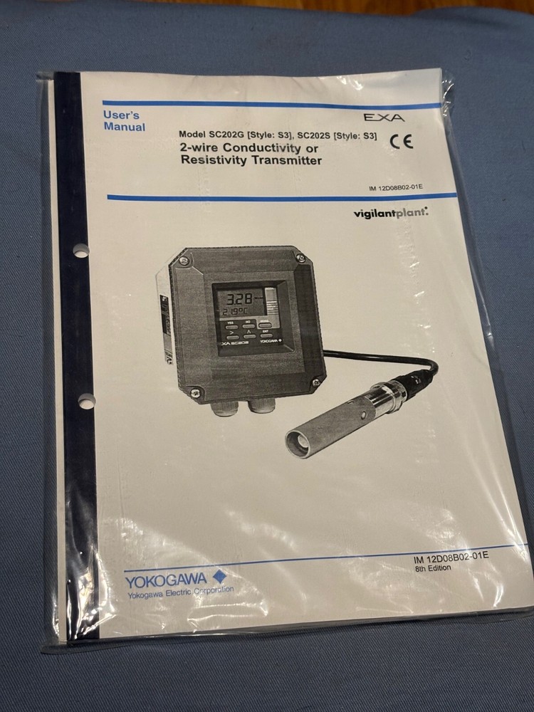 Yokogawa EXA SC202G Conductivity/Resistivity Transmitter