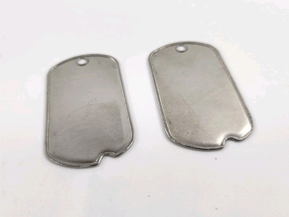 (2) Authentic WWII Era Blank Dog Tags