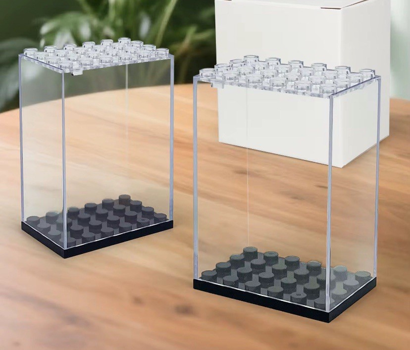 Minifigure Display Case - 2-Pack Transparent Acrylic Mini Dustproof Cases [New]