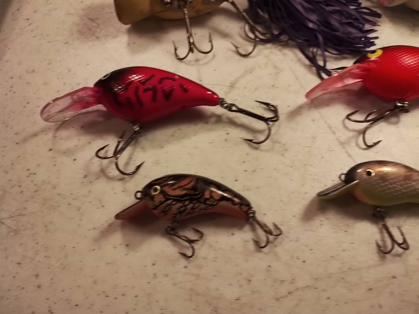 Lot of 9 Hula Popper & Crankbait Fishing Lures