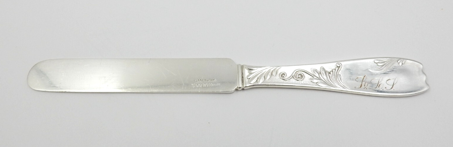 ANTIQUE 1887 GORHAM ROYAL SILVERPLATE VICTORIAN 7-1/2" BUTTER KNIFE, WITH MONO