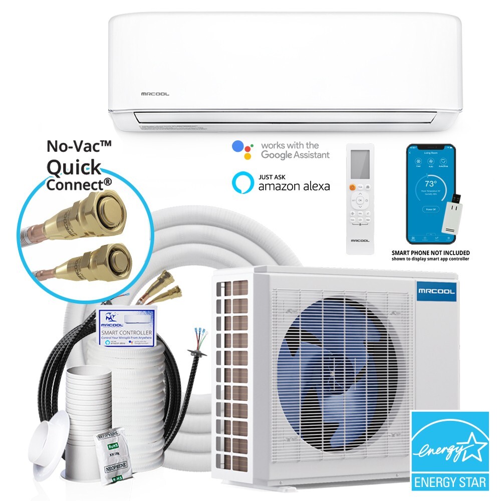 DIY 4th Generation E Star 18k BTU Ductless Mini-Split Heat Pump Complete System