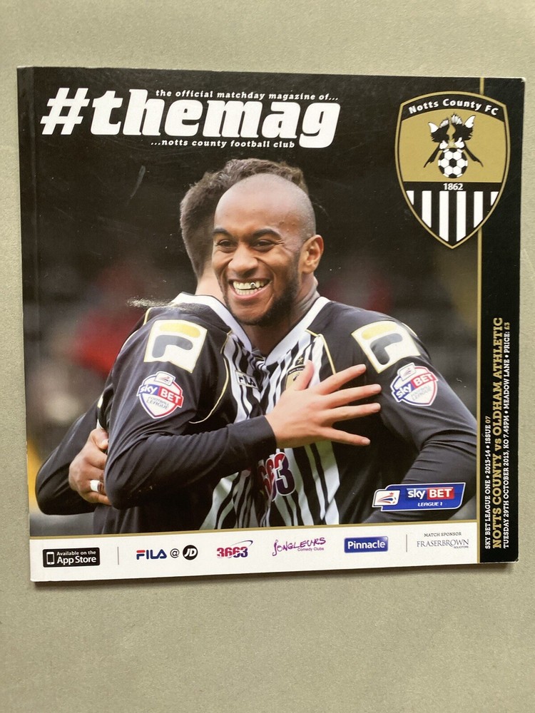 Programme - Notts County v Oldham 22.1.2013