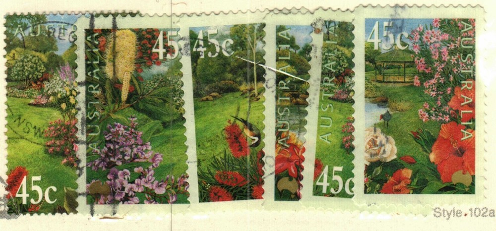 Australia #1817-22 used gardens