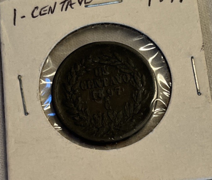 1897 Mo Mexico One Centavo Coin Great Condition High Value
