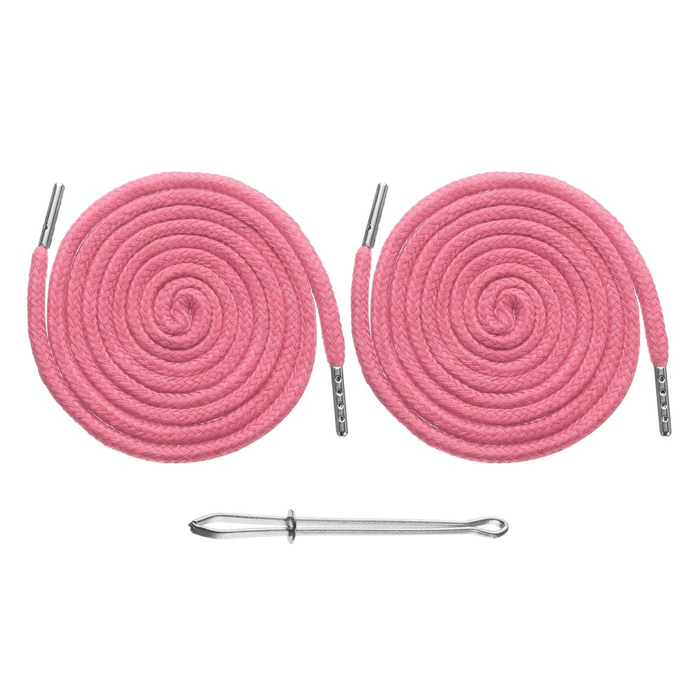 2pcs Drawstring Cords 51" Replacement Drawstring with Threader, Pink