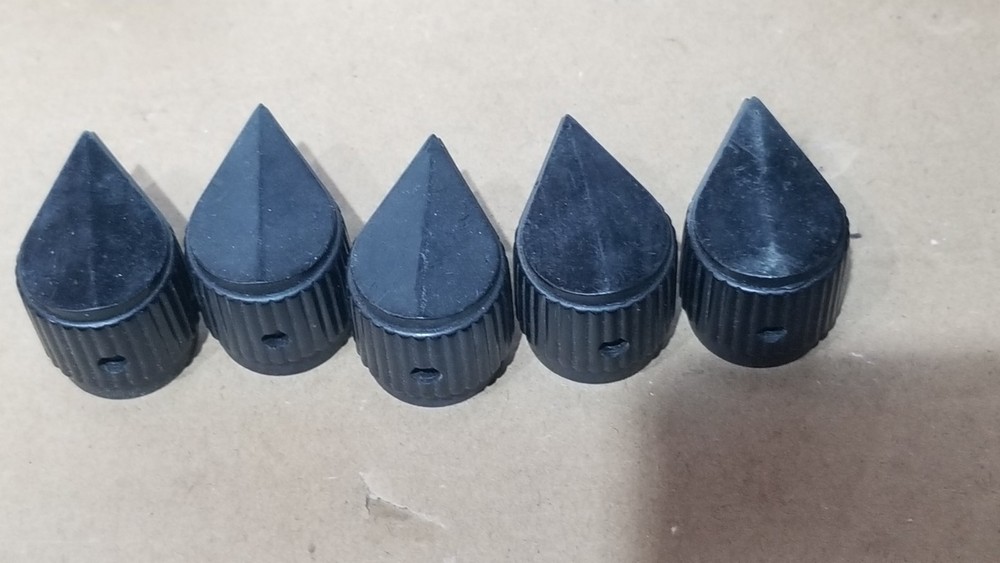 Knobs For Electronics Black Pointer Knobs - Lot Of 5 Pcs - 1 1/4 " Larger