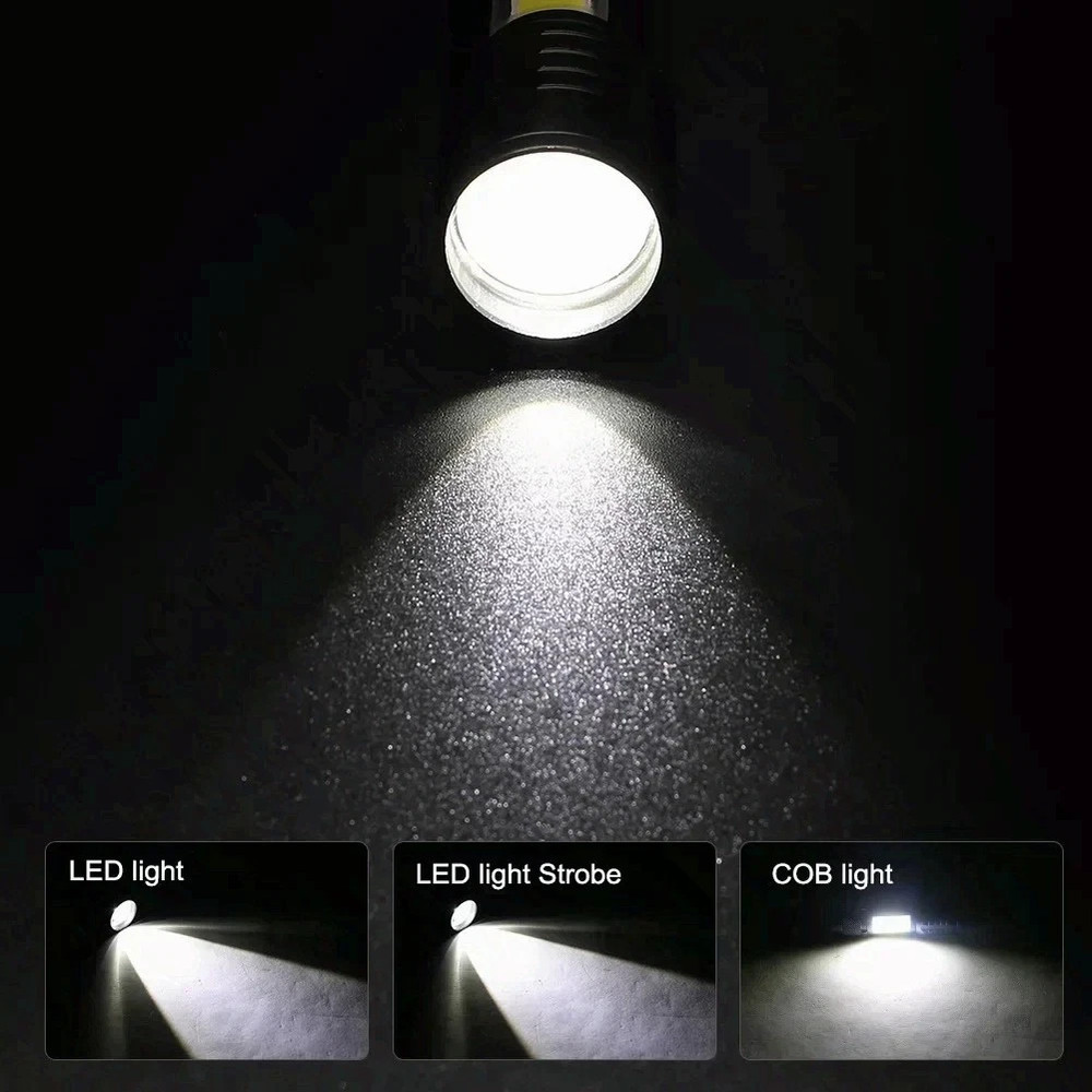 35000000 lumens Small LED Mini Flashlight Pocket Super Bright Torch Rechargeable