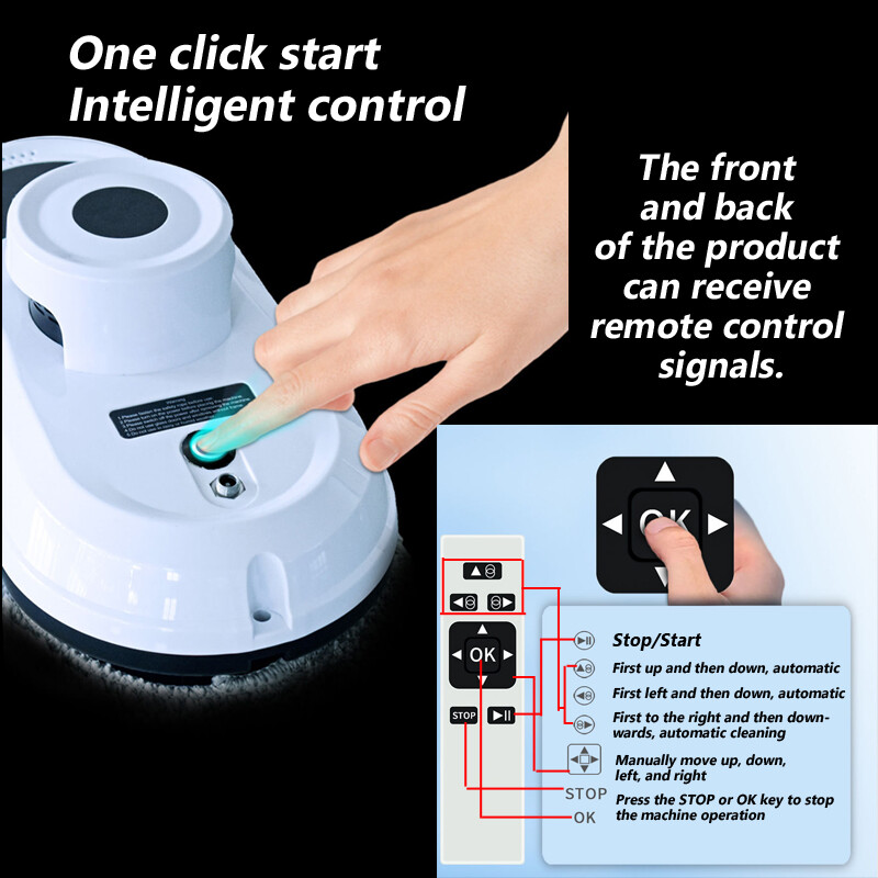 220V/110V Window Cleaning Machine Automatic Remote Control Smart Robot Cleaner